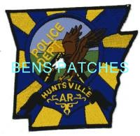 ARKANSAS,HUNTSVILLE POLICE 1 STATE SHAPED_wm